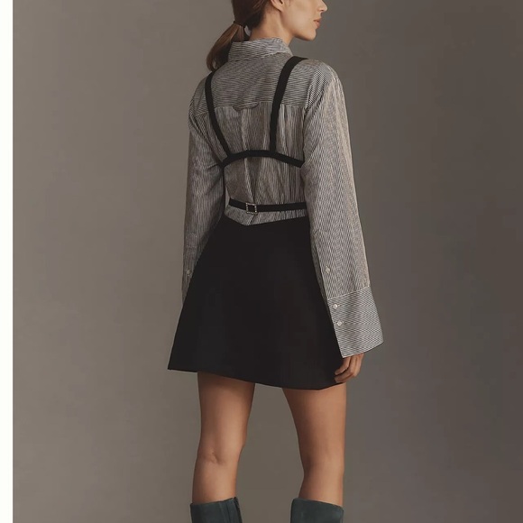 Anthropologie Black Mini Dress with Silver Accents - Picture 2 of 5